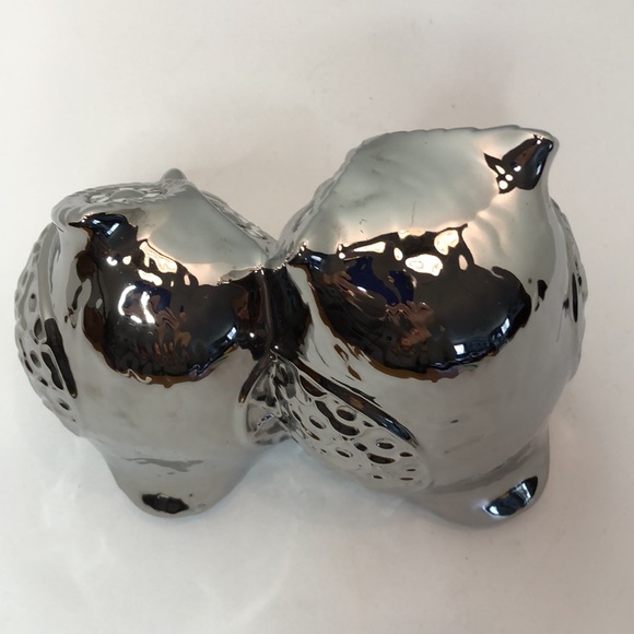 Silver Shinny Metal Owl Figurine - Picture 4 of 4